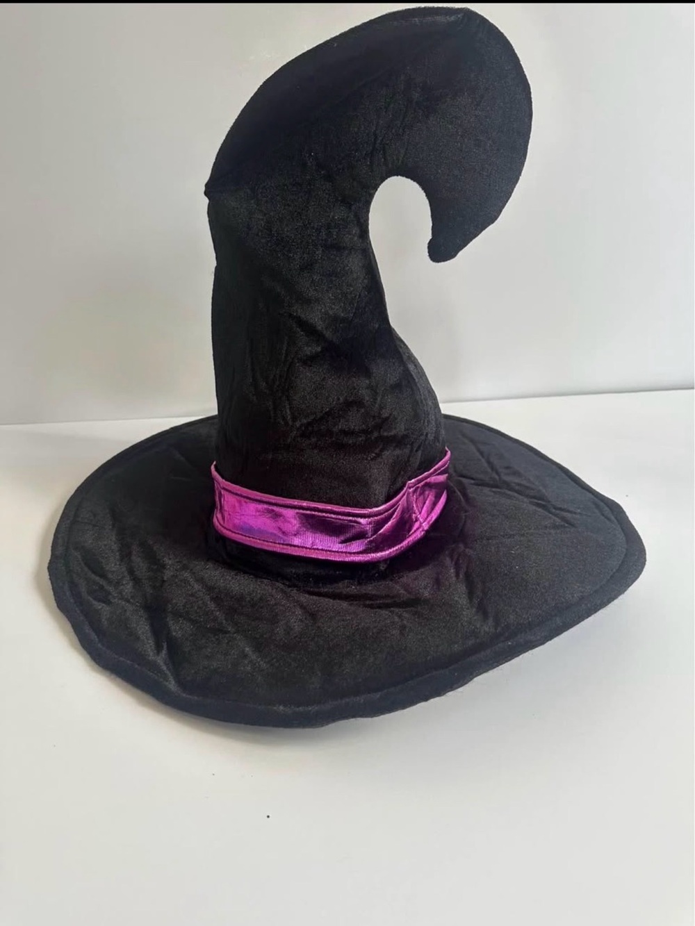 Kids Black Witch Hat with Purple Band - Halloween Costume Accessory